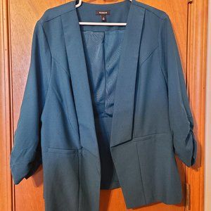 Torrid - Open front blazer in teal